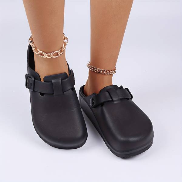 Chaussures infirmière semelle amortissante noires – Soulagement des tensions et posture améliorée | Careshoes