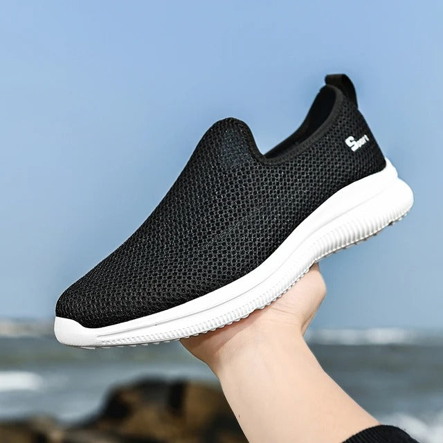 Baskets orthopédiques respirantes noires – Pour éviter douleurs, tensions et inconfort | Careshoes