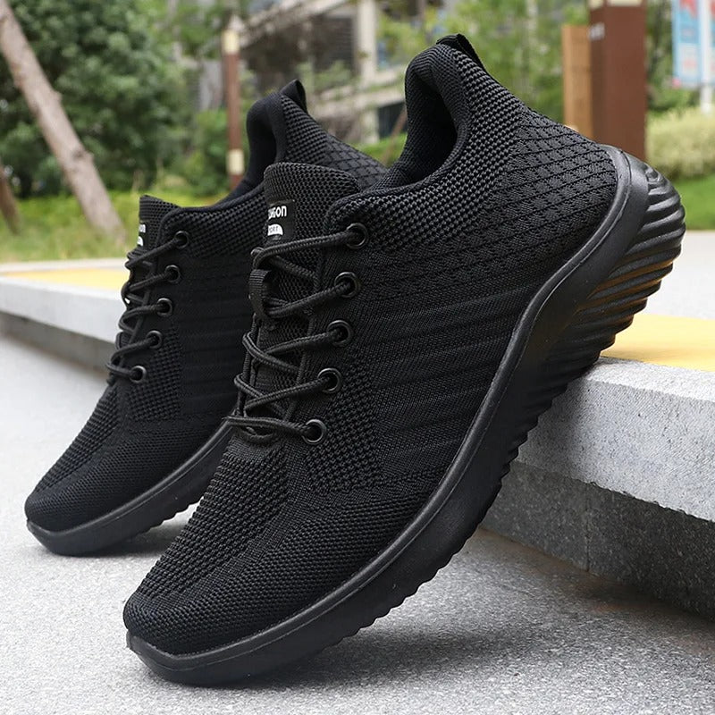 Baskets orthopédiques noires homme – Confort de marche et maintien renforcé | Careshoes