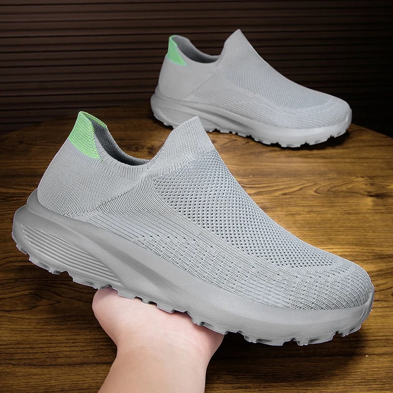 Baskets orthopédiques grises pour marche active – Absorption des chocs et bonne adhérence | Careshoes