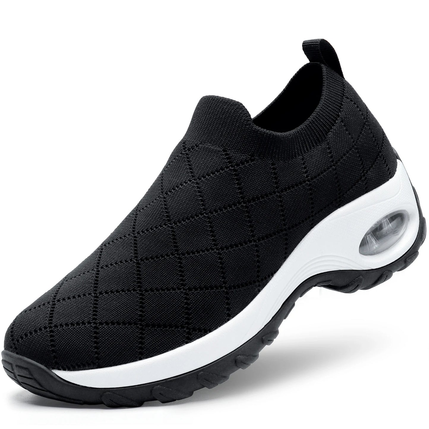 Baskets orthopédiques Femme sans lacets noires – Maintien souple et enfilage sans douleur | Careshoes