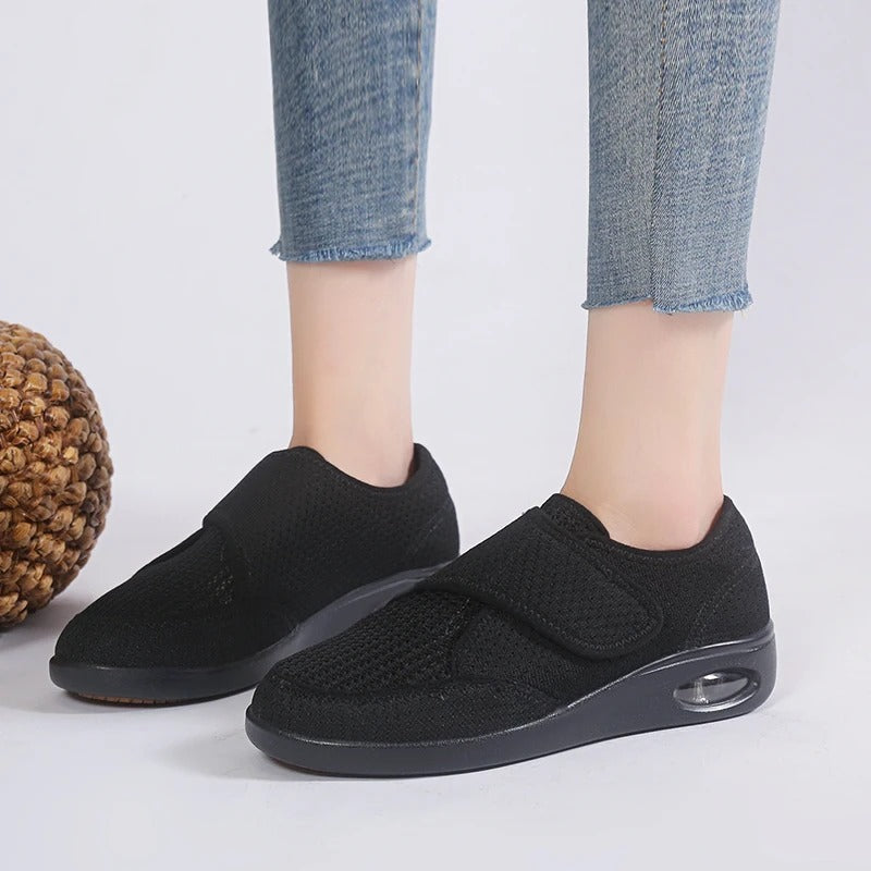 Chaussons orthopédiques confort quotidien noir – Semelle souple et maintien sécurisé | Careshoes
