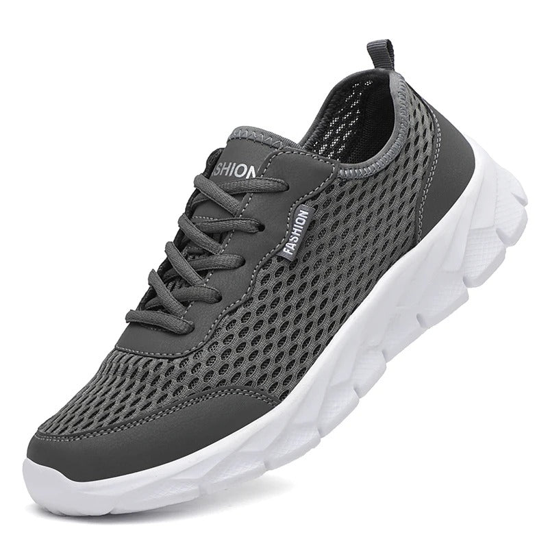 Baskets pour pieds sensibles gris foncé – Semelle technique et design respirant | Careshoes