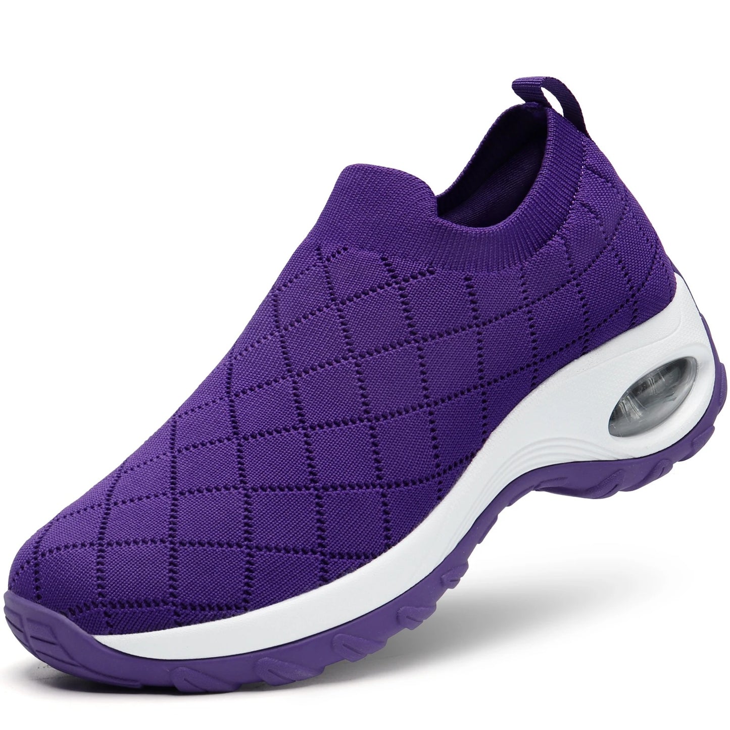 Baskets orthopédiques Femme sans lacets violettes – Maintien souple et enfilage sans douleur | Careshoes