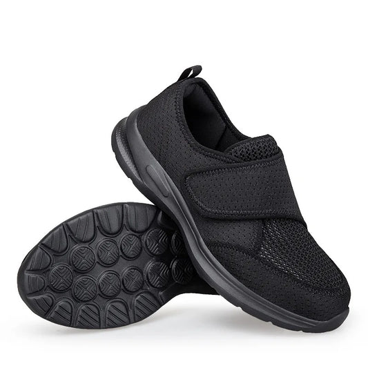 Baskets orthopédiques noires pour pieds sensibles – Maintien sécurisé pour chaque type de pied | Careshoes