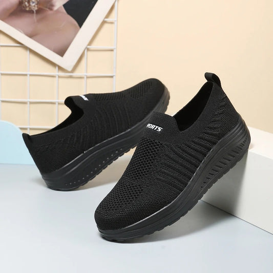 Baskets orthopédiques sans lacets noires – Enfilage rapide et confort immédiat | Careshoes