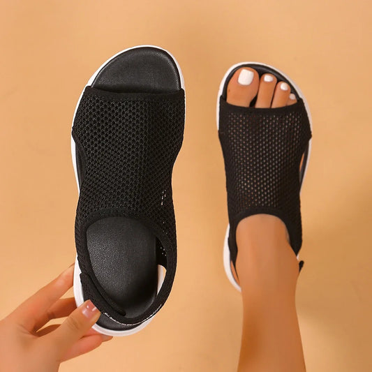 Sandales orthopédiques ultra légères noires – Moins de fatigue à chaque pas | Careshoes