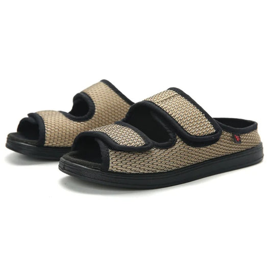 Chaussons orthopédiques ouverts à velcro – Ajustement rapide et appui stable | Careshoes