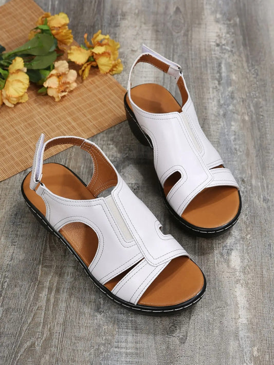 Sandales orthopédiques pour marche active blanches – Liberté de mouvement et maintien du talon | Careshoes