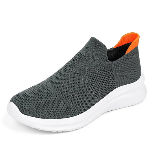 Baskets orthopédiques homme sans lacets grises – Idéales pour douleurs plantaires et fatigue | Careshoes