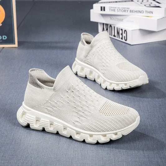 Baskets orthopédiques à enfilage facile blanches – Maintien stable sans lacets ni pression | Careshoes