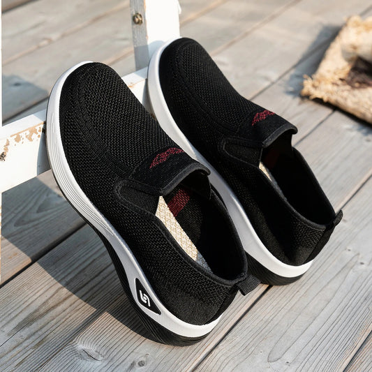 Baskets orthopédiques sans lacets noires pour femme – Style discret et ajustement pratique au quotidien | Careshoes