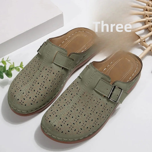 Sandales orthopédiques légères vertes – Look discret et soutien plantaire renforcé | Careshoes