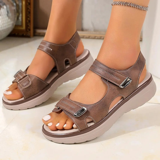 Sandales orthopédiques stables marron – Antidérapantes et parfaites pour pieds sensibles | Careshoes