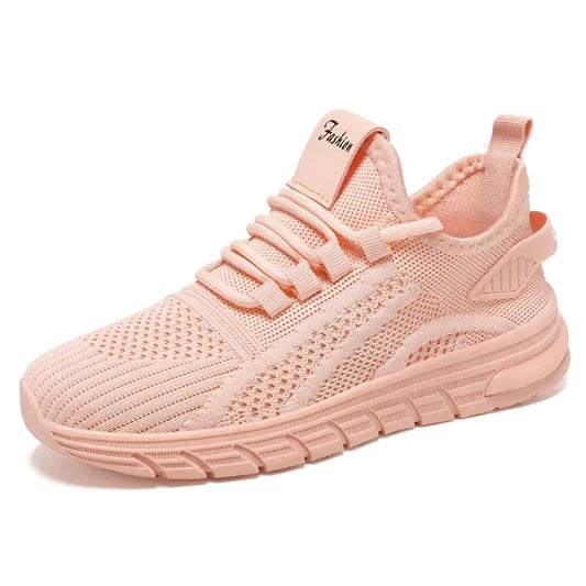 Baskets marche santé orthopédique rose pour femme – Absorption des impacts et confort plantaire | Careshoes