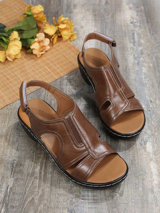 Sandales orthopédiques pour marche active marron – Liberté de mouvement et maintien du talon | Careshoes